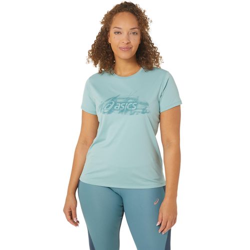 Ropa-ASICS-Nagino-Graphic-Run-SS-Top---Femenino---Celeste