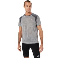 Polera ASICS Road Manga Corta - Masculino - Gris