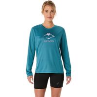 Polera ASICS Fujitrail Logo LS Top Manga Larga - Femenino - Celeste