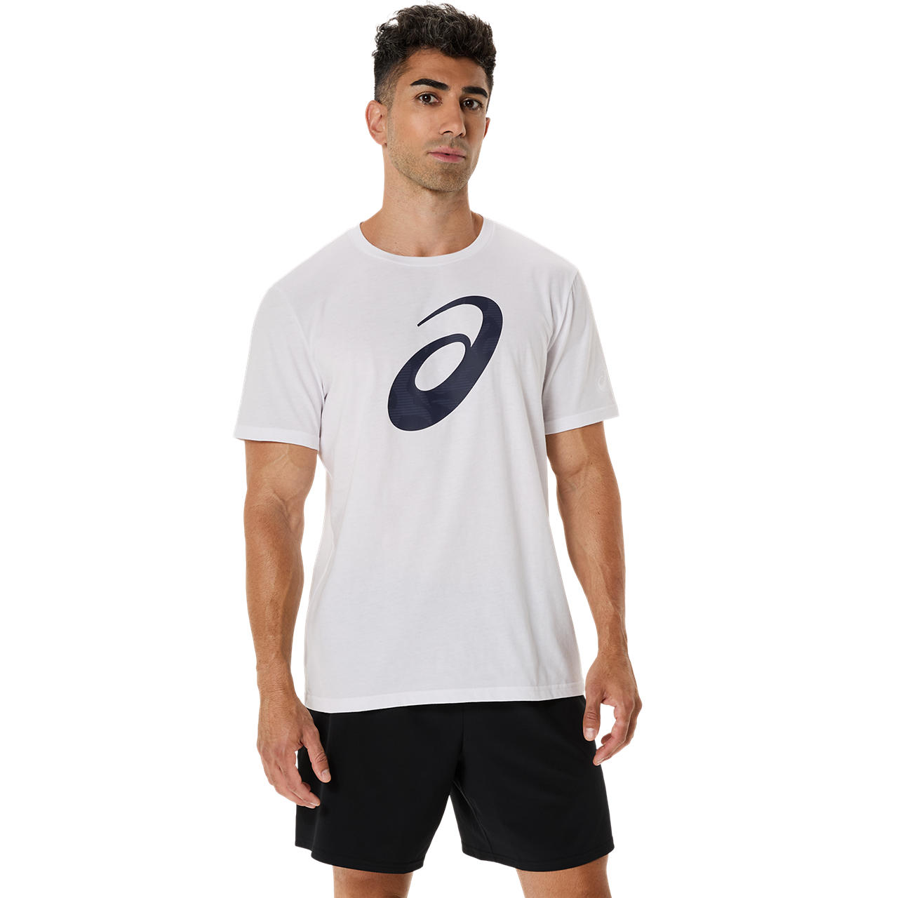 Imagen 1 del producto Polera ASICS Spiral Logo Graphic Cotton Blend Tee Manga Corta - Masculino - Blanco