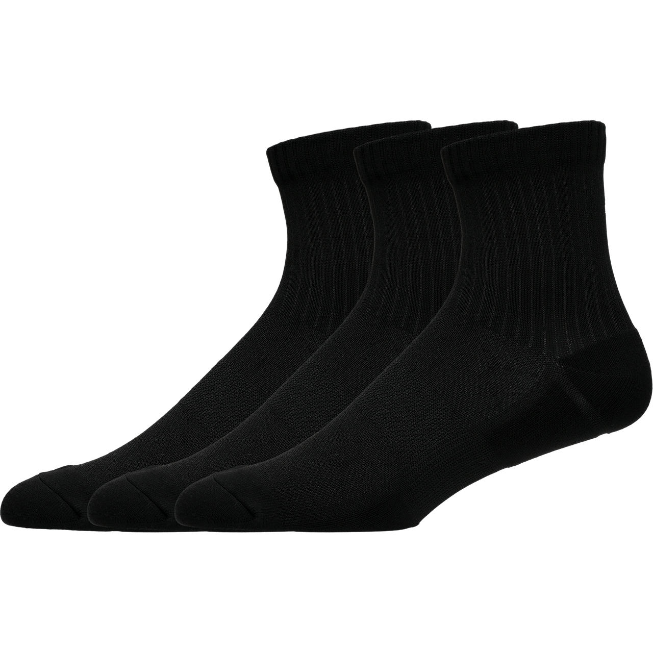 Imagen 2 del producto Calcetines ASICS Practice Quarter 3P - Unisex - Negro