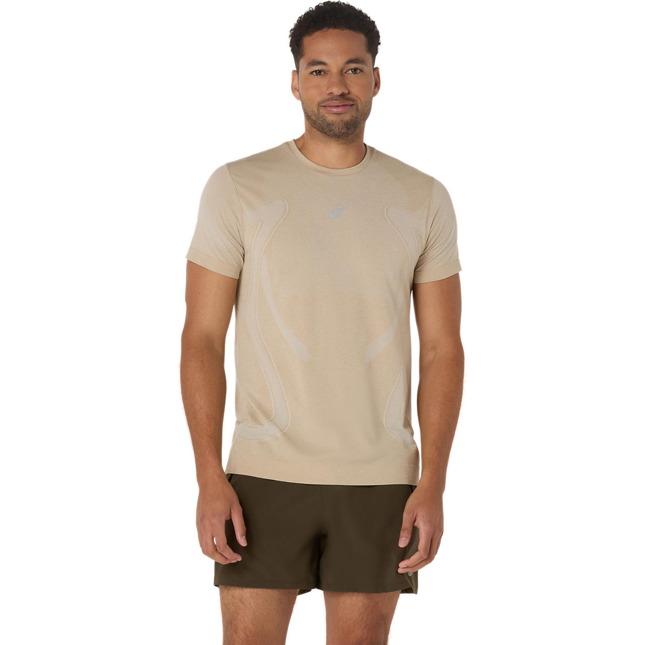 Imagen 1 del producto Polera ASICS Road Seamless SS Top Manga Corta - Masculino - Beige