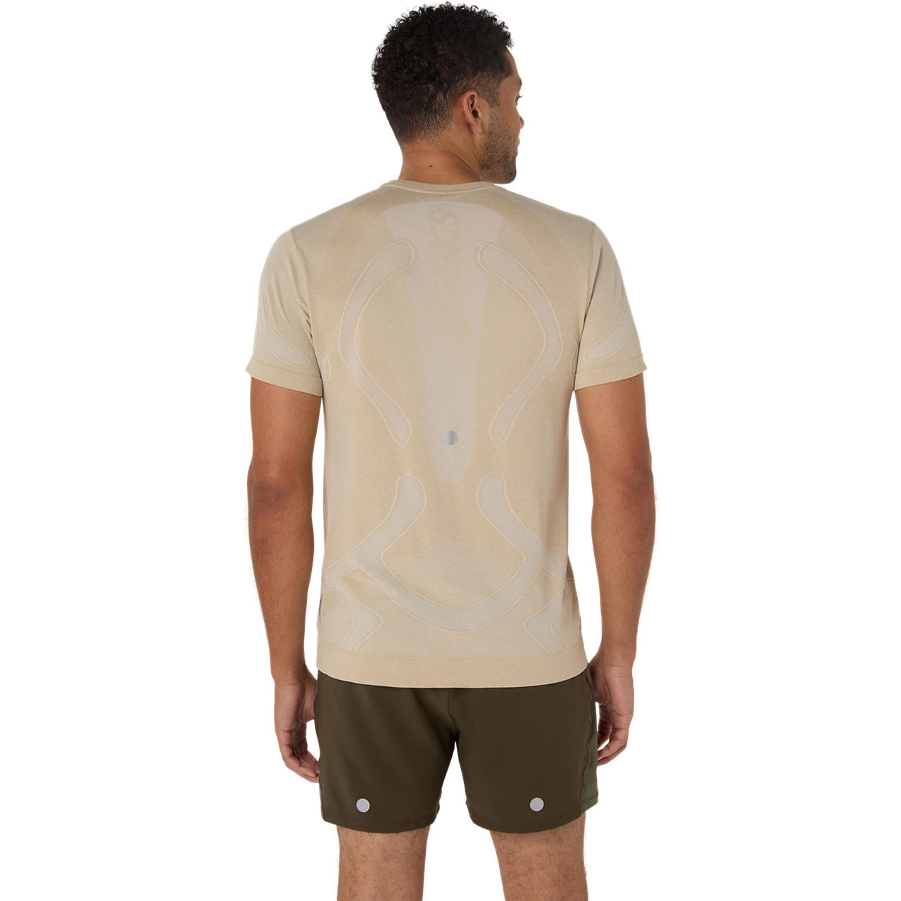 Imagen 2 del producto Polera ASICS Road Seamless SS Top Manga Corta - Masculino - Beige