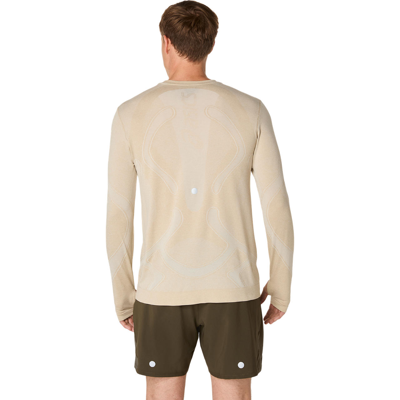 Imagen 2 del producto Polera ASICS Road Seamless LS Top Manga Larga - Masculino - Beige