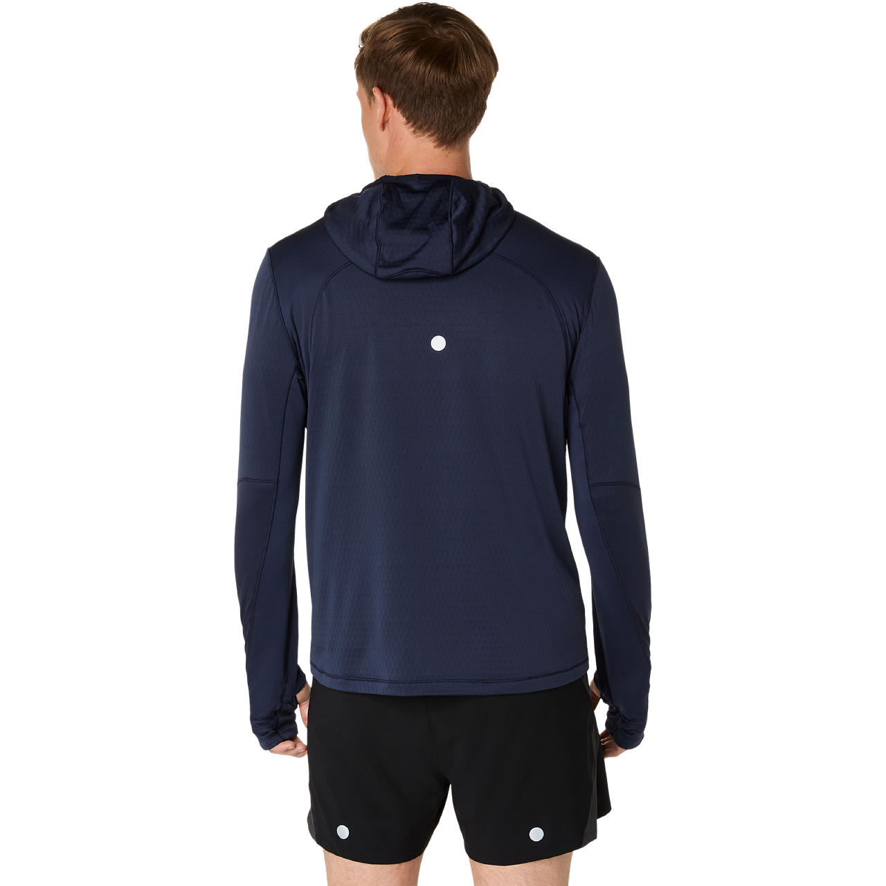 Imagen 2 del producto Polera ASICS Road Winter LS Hoodie Manga Larga - Masculino - Azul