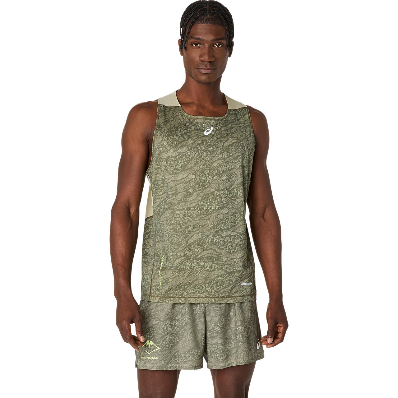Asics - Polera ASICS Fujitrail Singlet Sin Mangas - Masculino - Verde