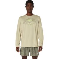 Polera ASICS Fujitrail Logo LS Top Manga Larga - Masculino - Beige