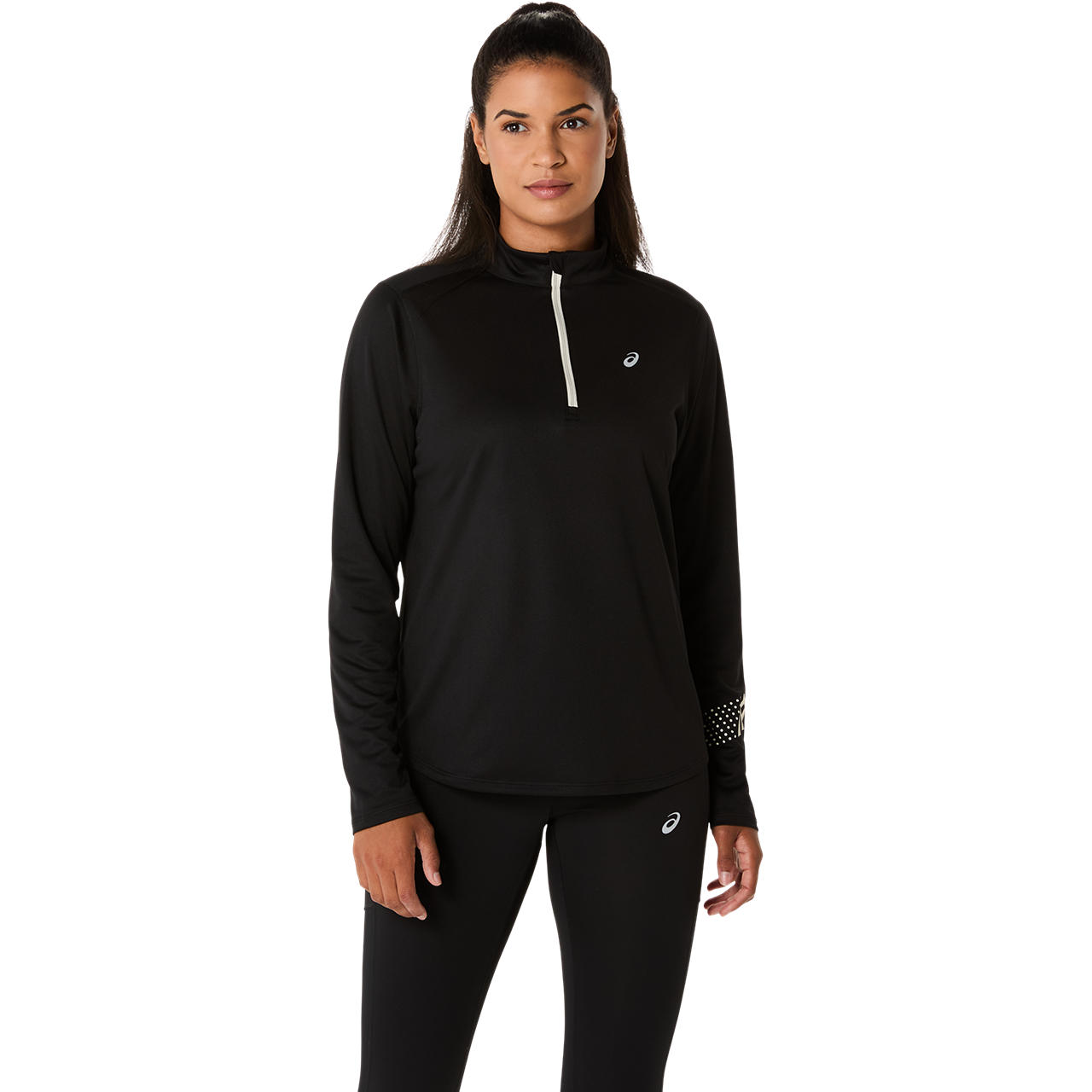 Imagen 1 del producto Polera ASICS Asics Icon 1/2 Zip LS Top Manga Larga - Femenino - Negro