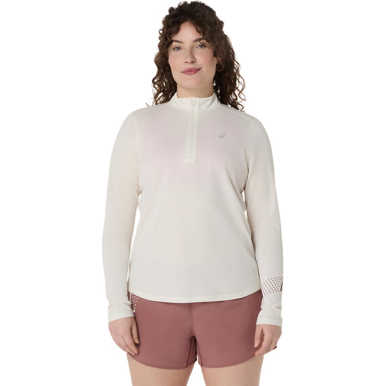 Imagen 1 del producto Polera ASICS Asics Icon 1/2 Zip LS Top Manga Larga - Femenino - Blanco