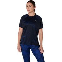 Polera ASICS Road Lite-Show SS Top Manga Corta - Femenino - Azul