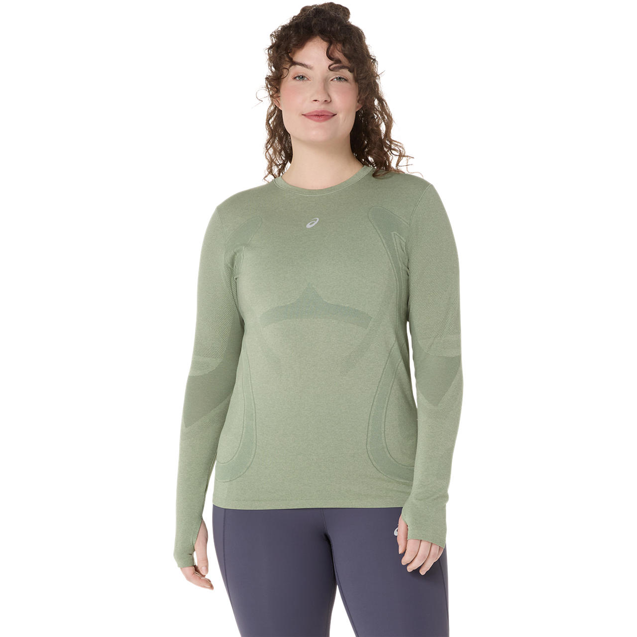 Imagen 1 del producto Polera ASICS Road Seamless LS Top Manga Larga - Femenino - Verde