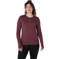 Polera ASICS Road Seamless LS Top Manga Larga - Femenino - Rojo