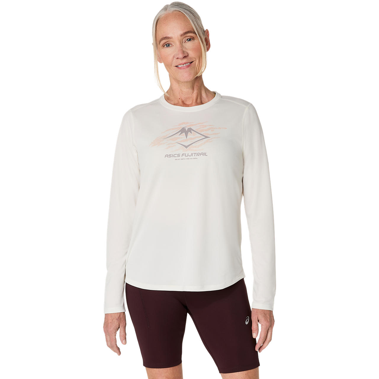 Imagen 1 del producto Polera ASICS Fujitrail Logo LS Top Manga Larga - Femenino - Blanco