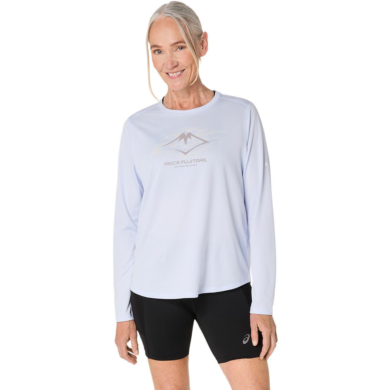 Imagen 1 del producto Polera ASICS Fujitrail Logo LS Top Manga Larga - Femenino - Celeste