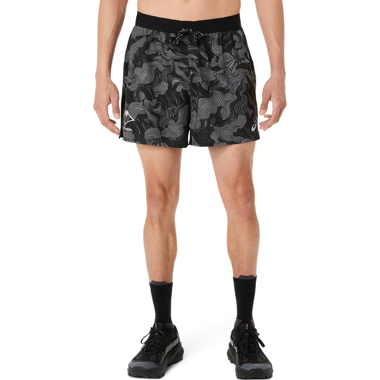 Short ASICS Fujitrail All Over Print 5In Short - Masculino - Negro