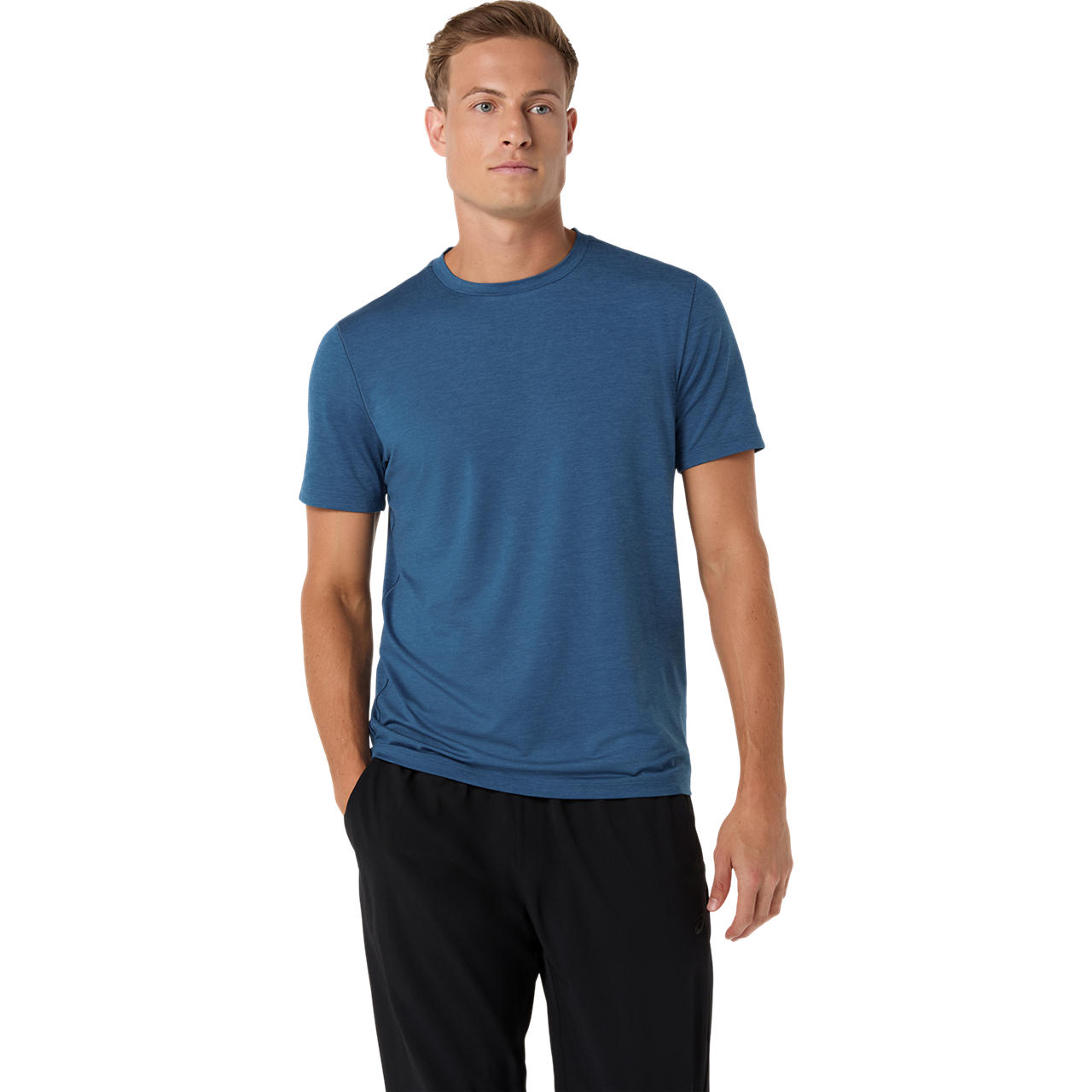 Polera ASICS Refined Texture Short Sleeve Top - Manga corta - Masculino - Azul