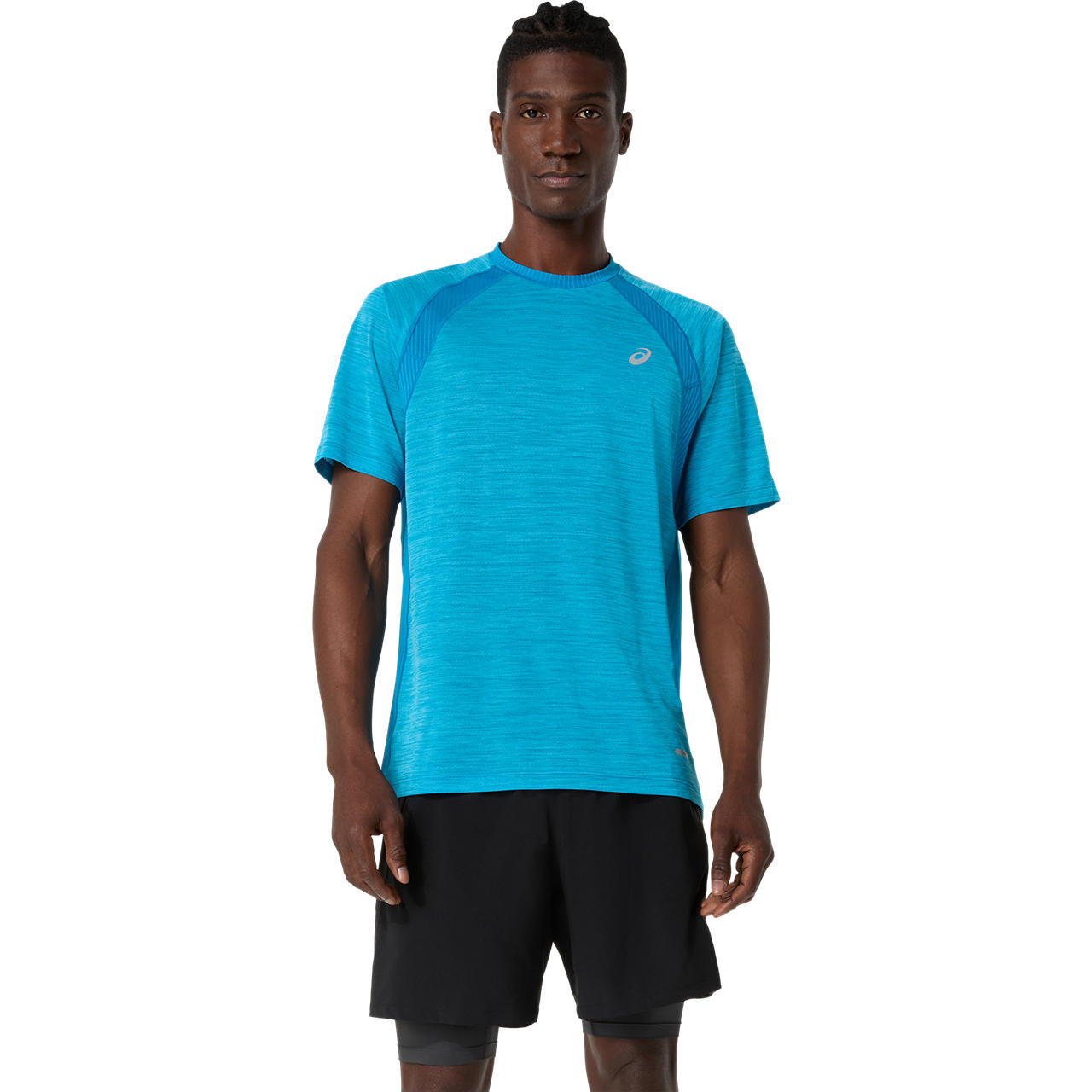 Polera ASICS Road SS Top - Manga corta - Masculino - Celeste