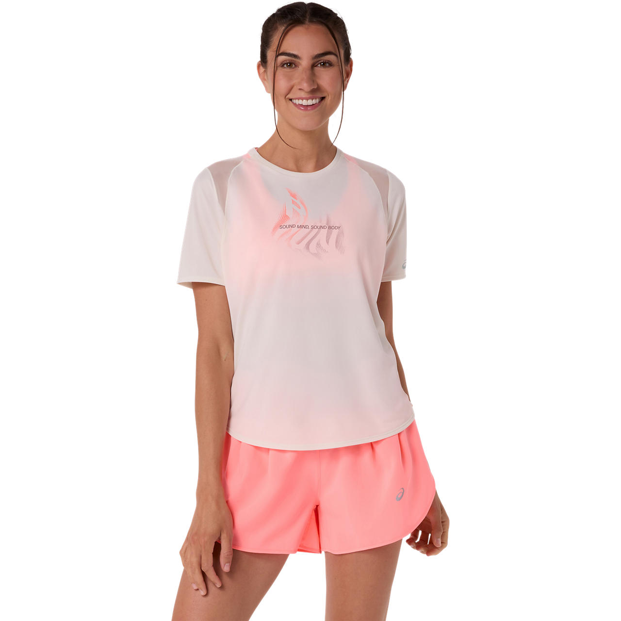 Imagen 1 del producto Polera ASICS Road Graphic SS Top - Manga corta - Femenino - Beige