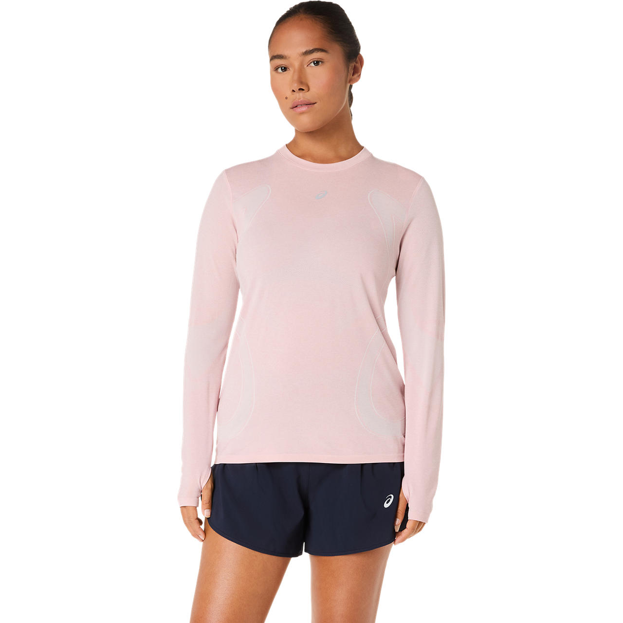 Polera ASICS Road Seamless LS Top - Manga Larga - Femenino - Rosado