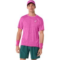 Polera ASICS Match Jacquard SS Top - Manga corta - Masculino - Rosado