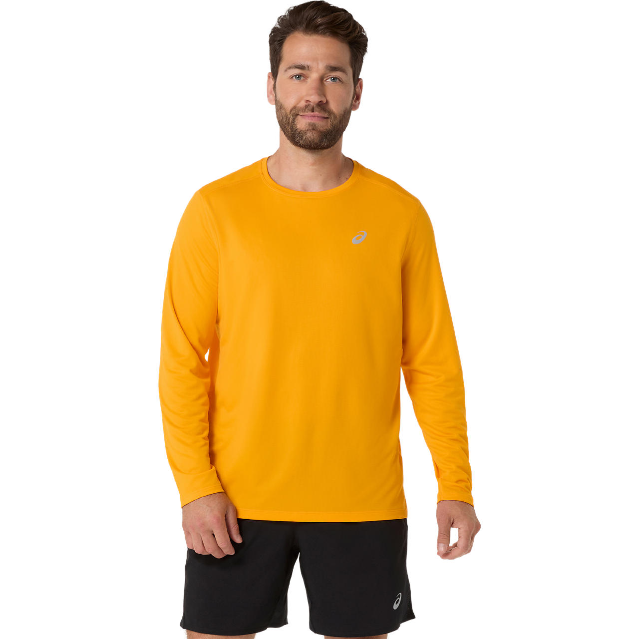 Polera ASICS Silver SS Top - Manga larga - Masculino - Naranjo