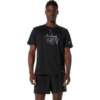 Polera ASICS Road Graphic SS Top - Manga corta - Masculino - Negro