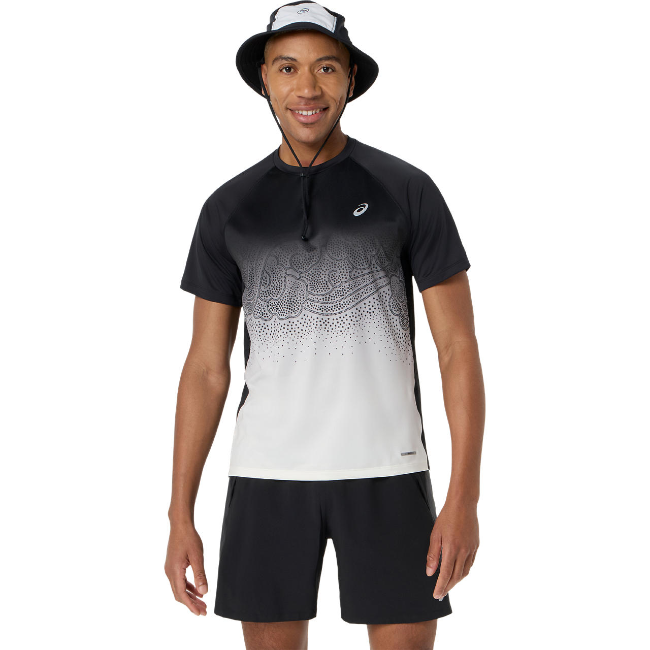 Polera ASICS Road Fade SS Top - Manga corta - Masculino - Negro