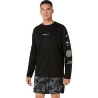 Polera ASICS Fujitrail Logo LS Top - Manga Larga - Masculino - Negro