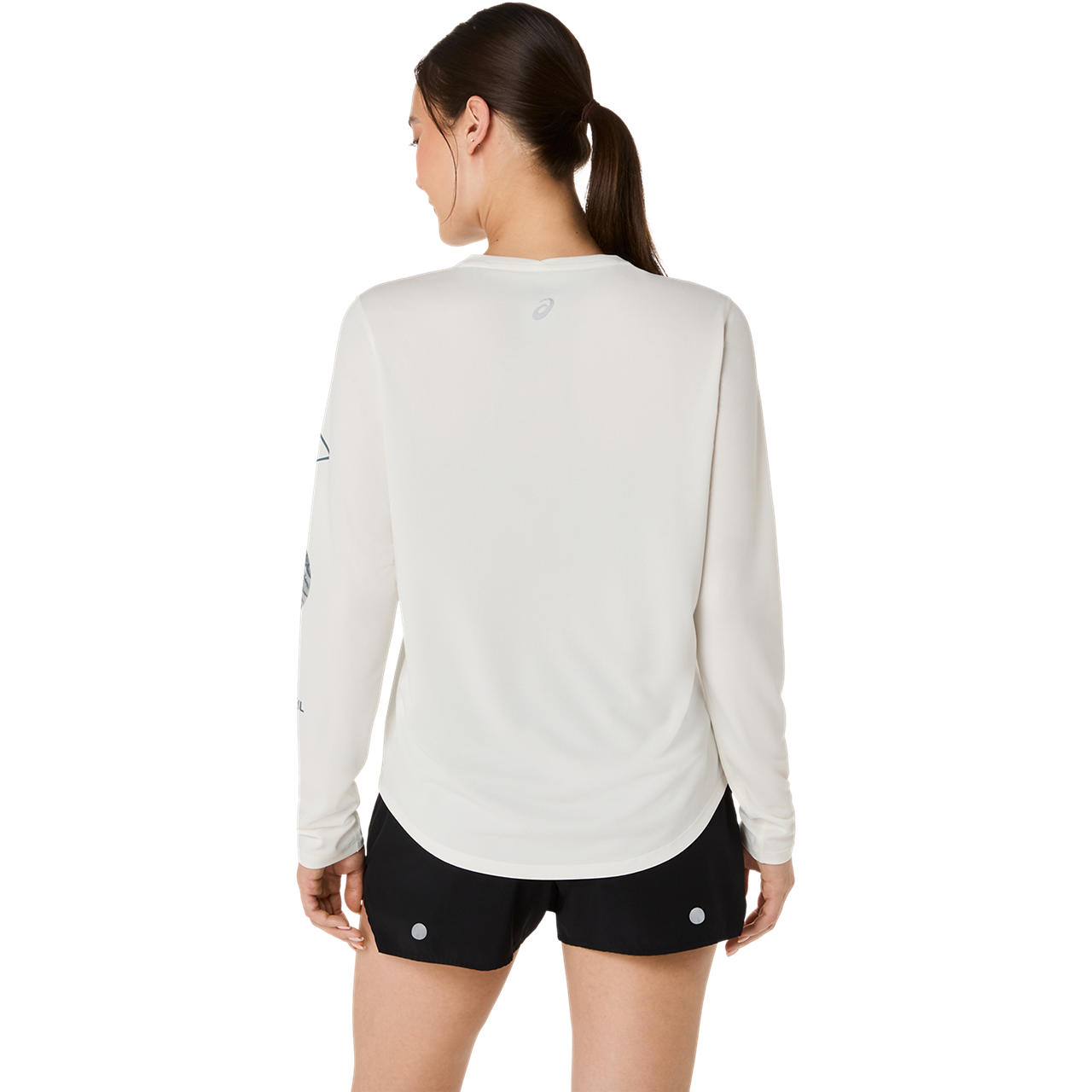Imagen 2 del producto Polera ASICS Fujitrail Logo Ls Top - Manga Larga - Femenino - Blanco
