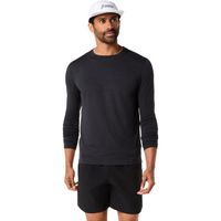 Polera ASICS Refined Texture Long Sleeve Top - Manga Larga - Masculino - Negro