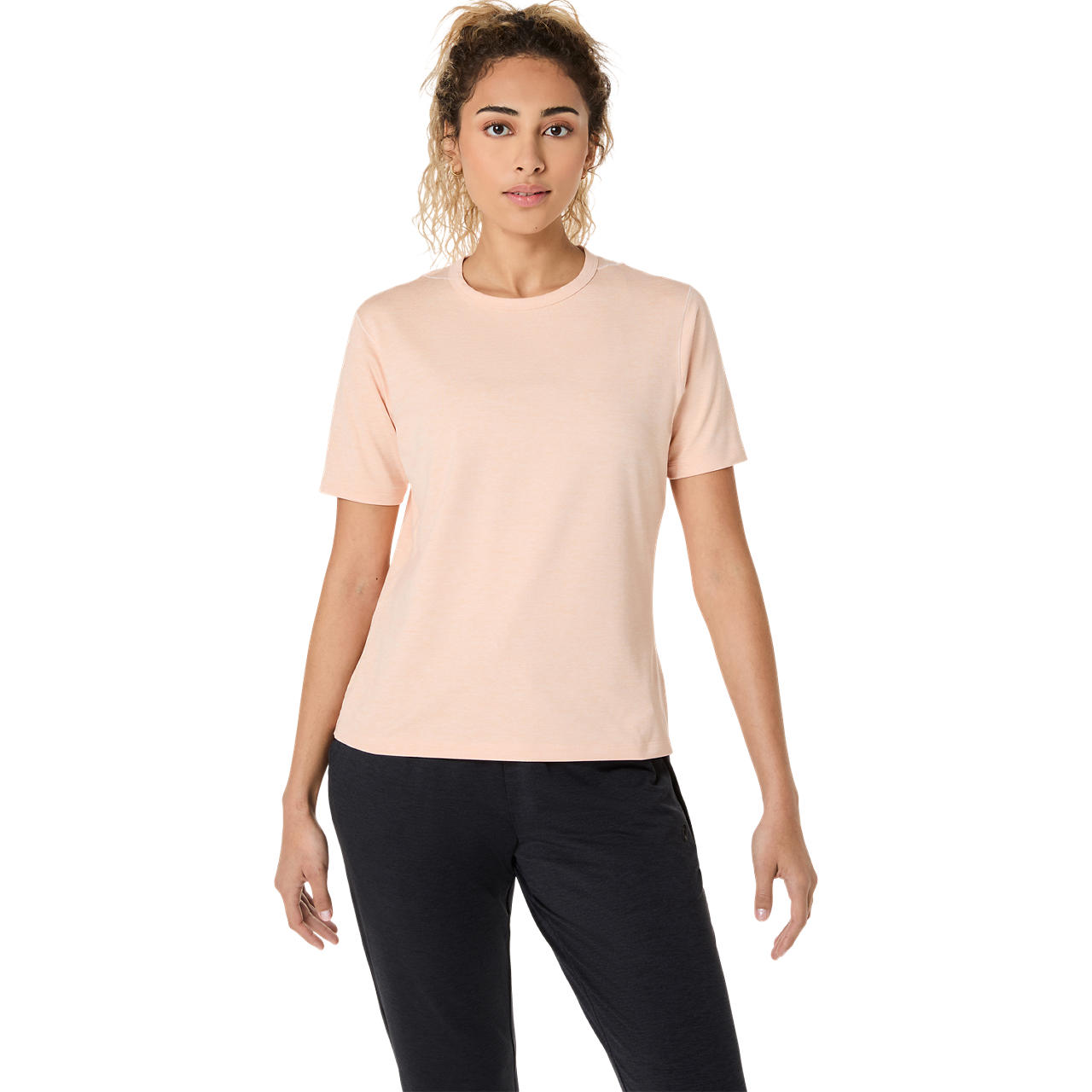 Polera ASICS Refined Texture Short Sleeve Top - Manga corta - Femenino - Rosado