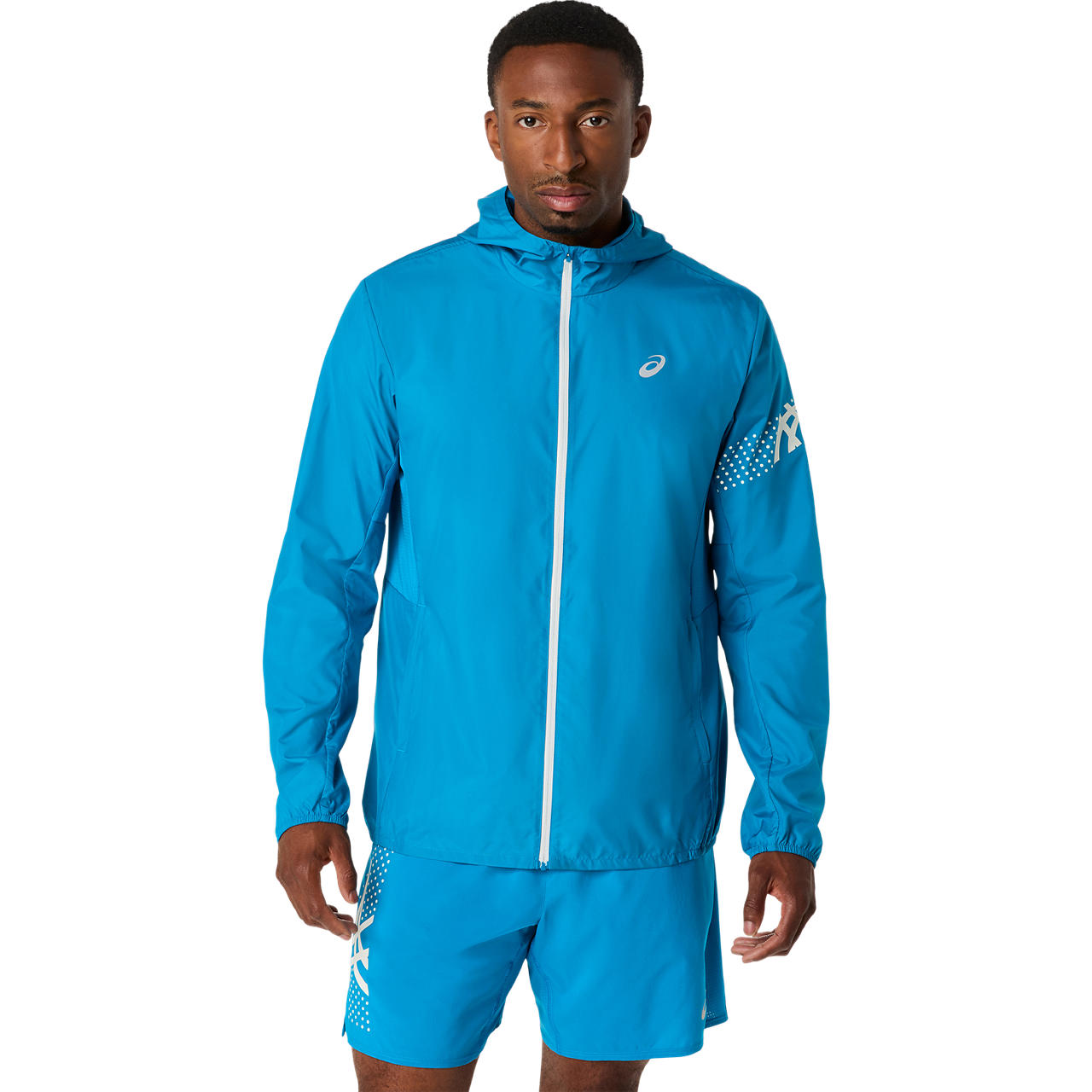 Chaqueta ASICS Icon Jacket - Masculino - Celeste