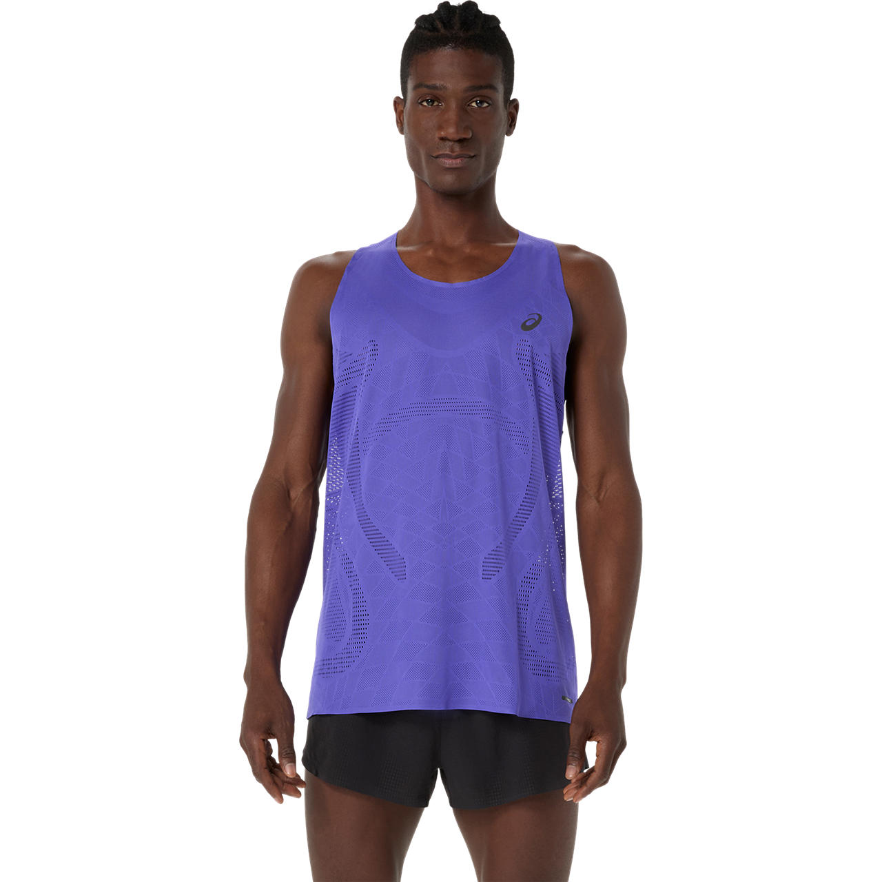 Polera ASICS Metarun Singlet - Sin Mangas - Masculino - Morado