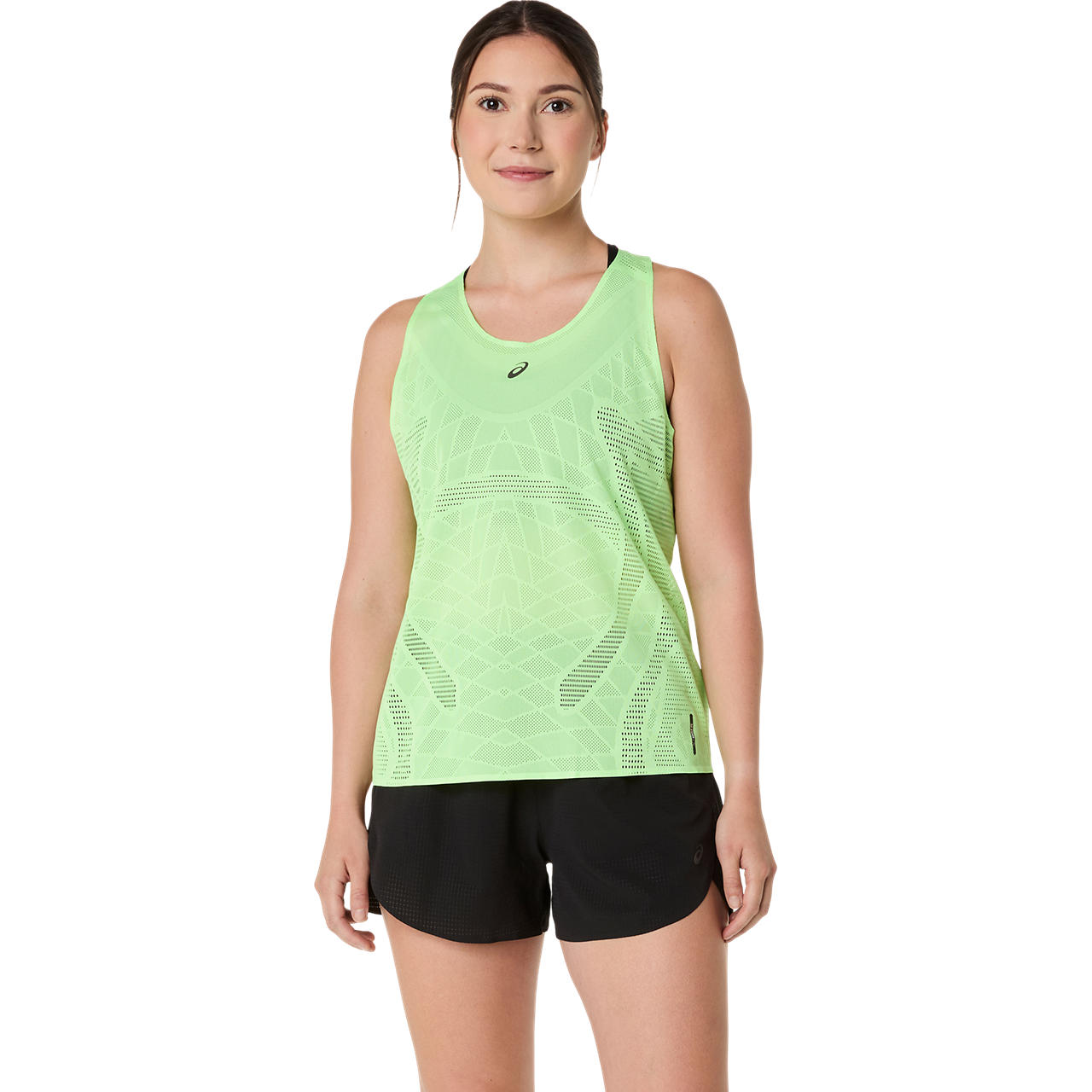Polera ASICS Metarun Tank - Sin mangas - Femenino - Verde
