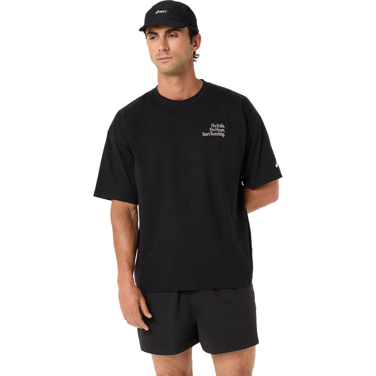 Imagen 1 del producto Polera ASICS Runner MeSSage Graphic Relaxed Tee - Manga corta - Masculino - Negro