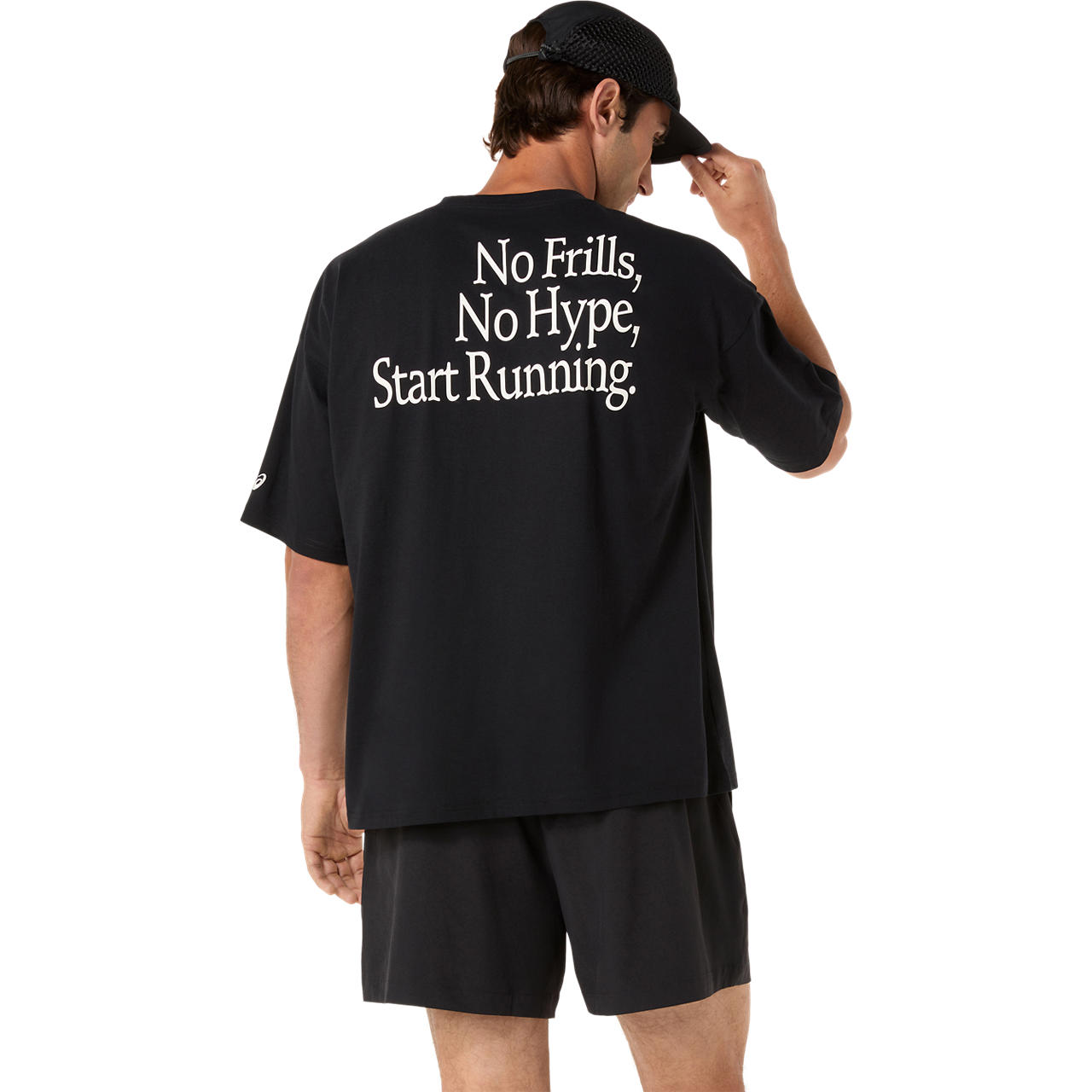Imagen 2 del producto Polera ASICS Runner MeSSage Graphic Relaxed Tee - Manga corta - Masculino - Negro