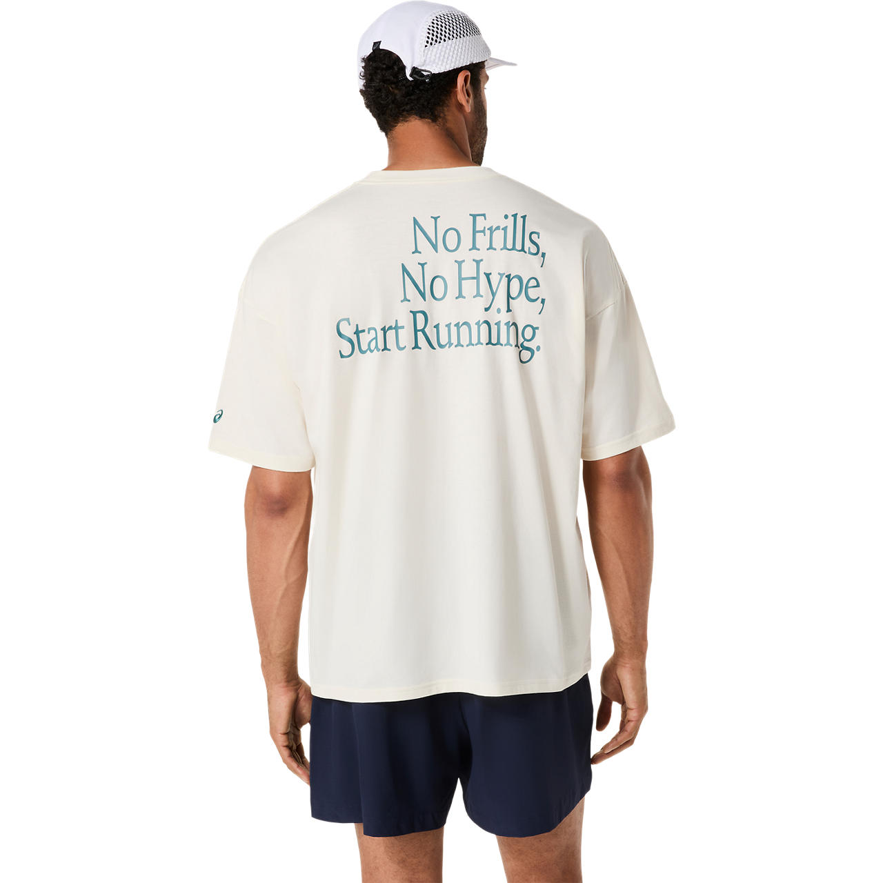 Imagen 2 del producto Polera ASICS Runner MeSSage Graphic Relaxed Tee - Manga corta - Masculino - Beige