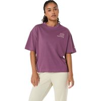 Polera ASICS Runner MeSSage Graphic Relaxed Tee - Manga corta - Femenino - Morado