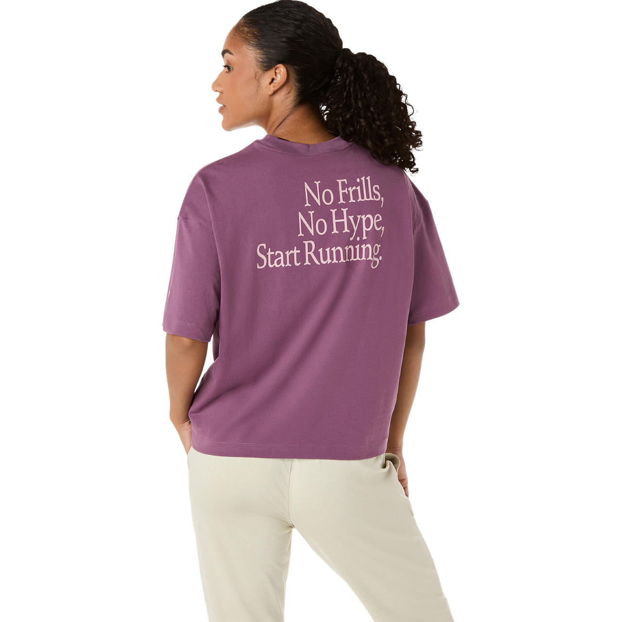 Imagen 2 del producto Polera ASICS Runner MeSSage Graphic Relaxed Tee - Manga corta - Femenino - Morado