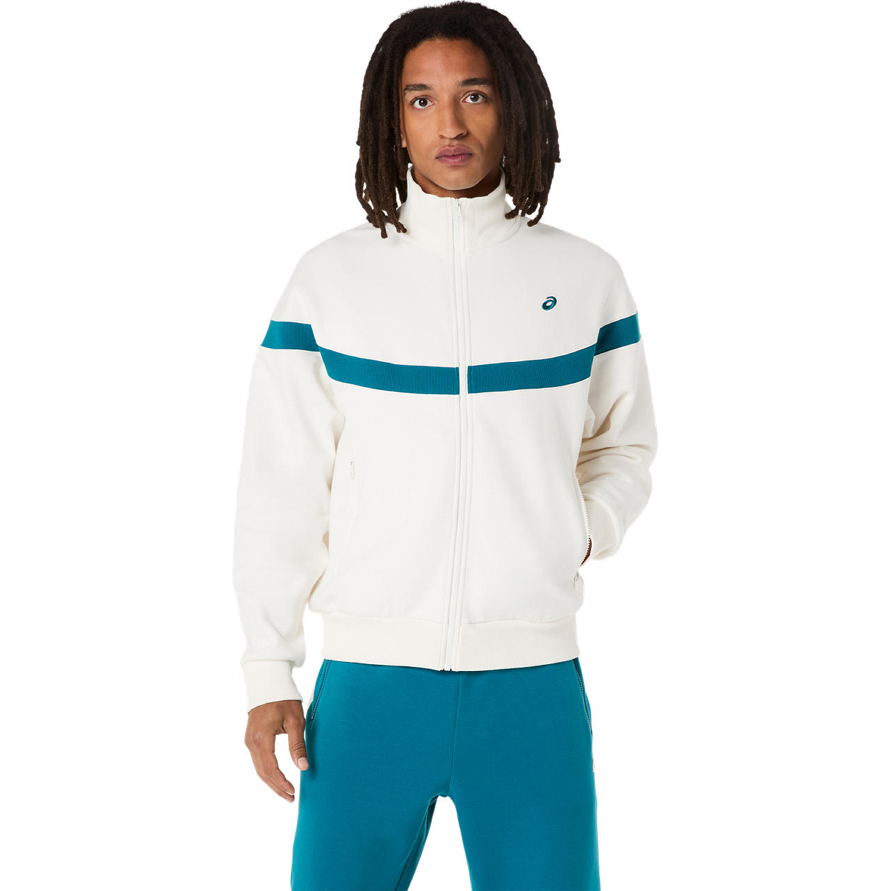 Polerón ASICS Heritage Track Jacket - Unisex - Blanco