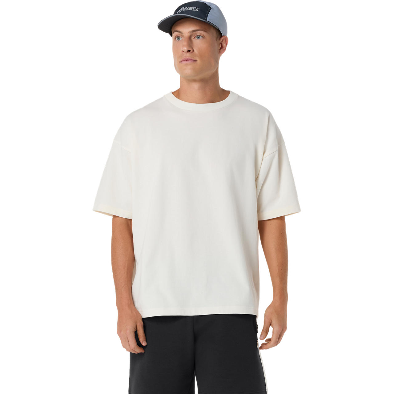 Polera ASICS Track Club Heritage Crew-Neck Top - Manga corta - Unisex - Beige