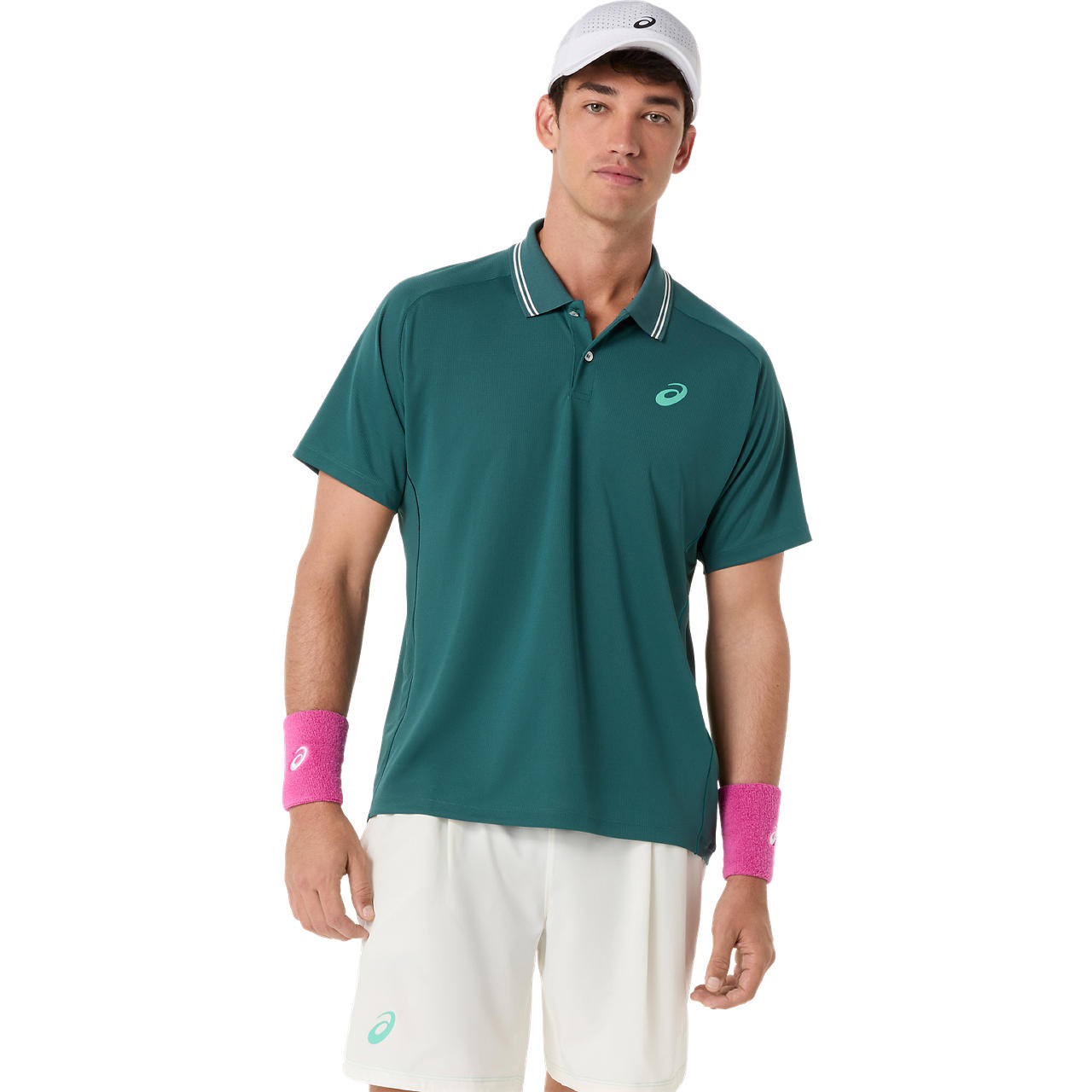 Polera ASICS Game Polo SS Top - Manga corta - Masculino - Verde