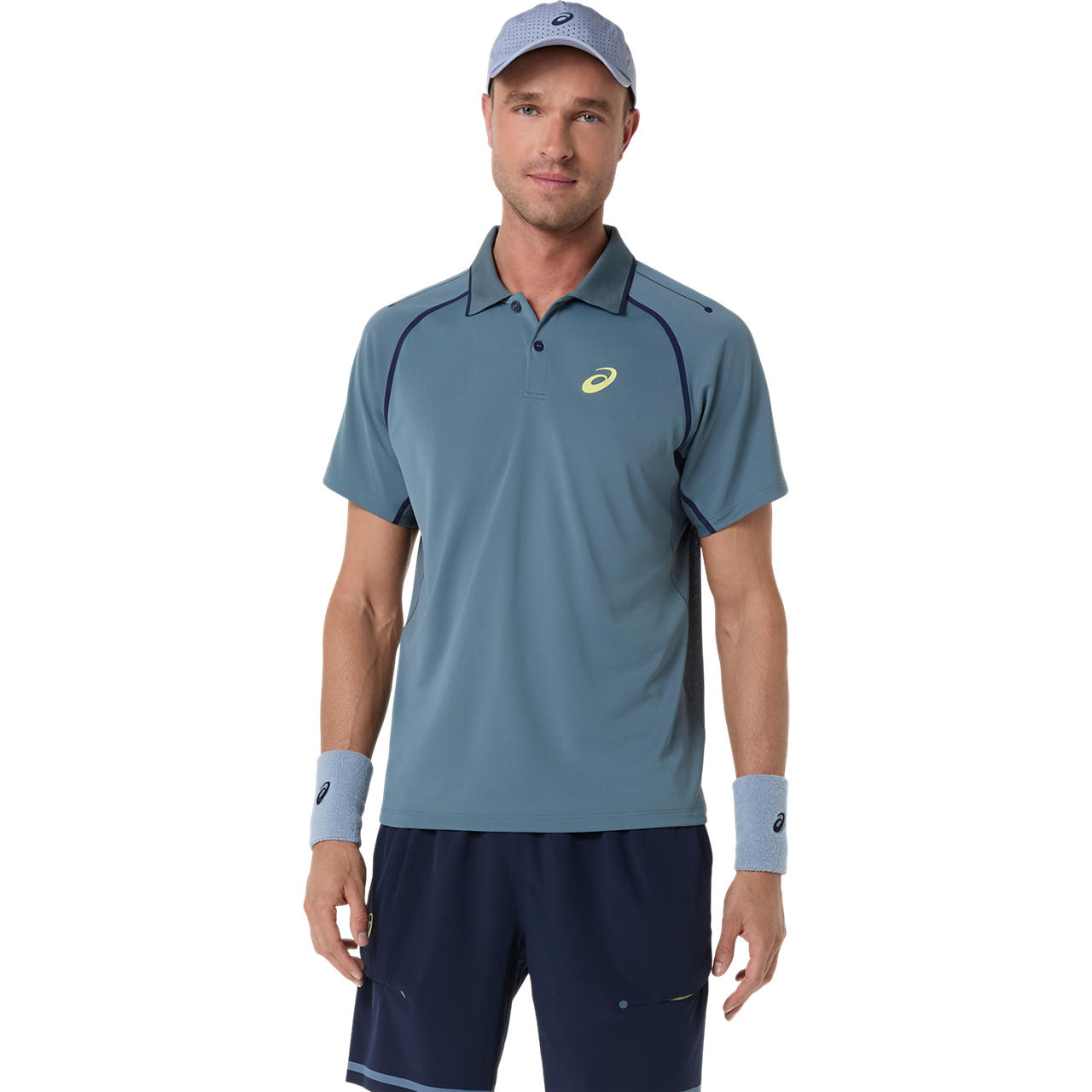 Polera ASICS Match Polo SS Top - Manga corta - Masculino - Gris