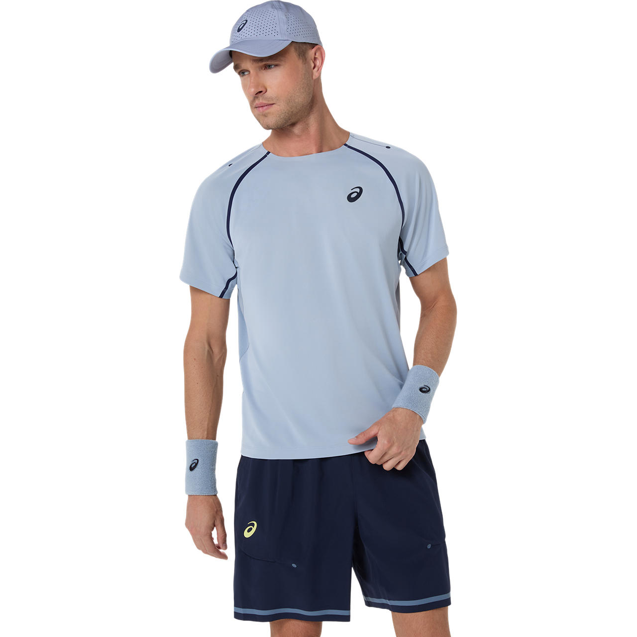 Polera ASICS Match SS Top - Manga corta - Masculino - Gris