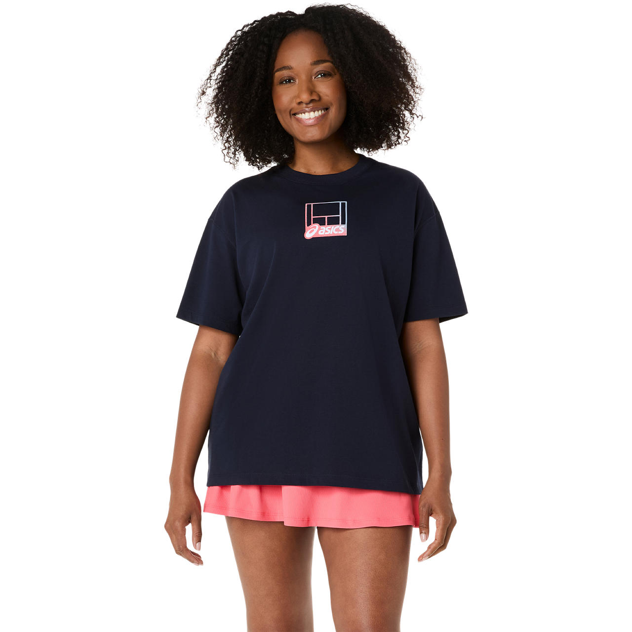 Polera ASICS Court Core Graphic Tee - Manga corta - Femenino - Azul