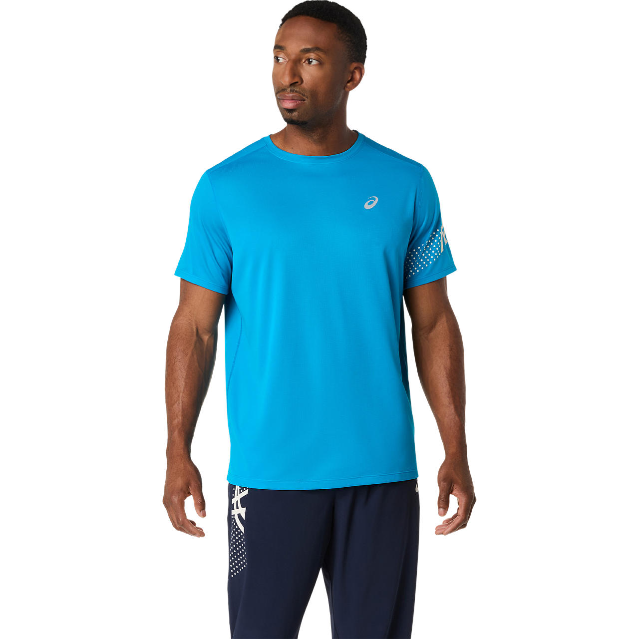 Polera ASICS Icon SS Top - Masculino - Celeste