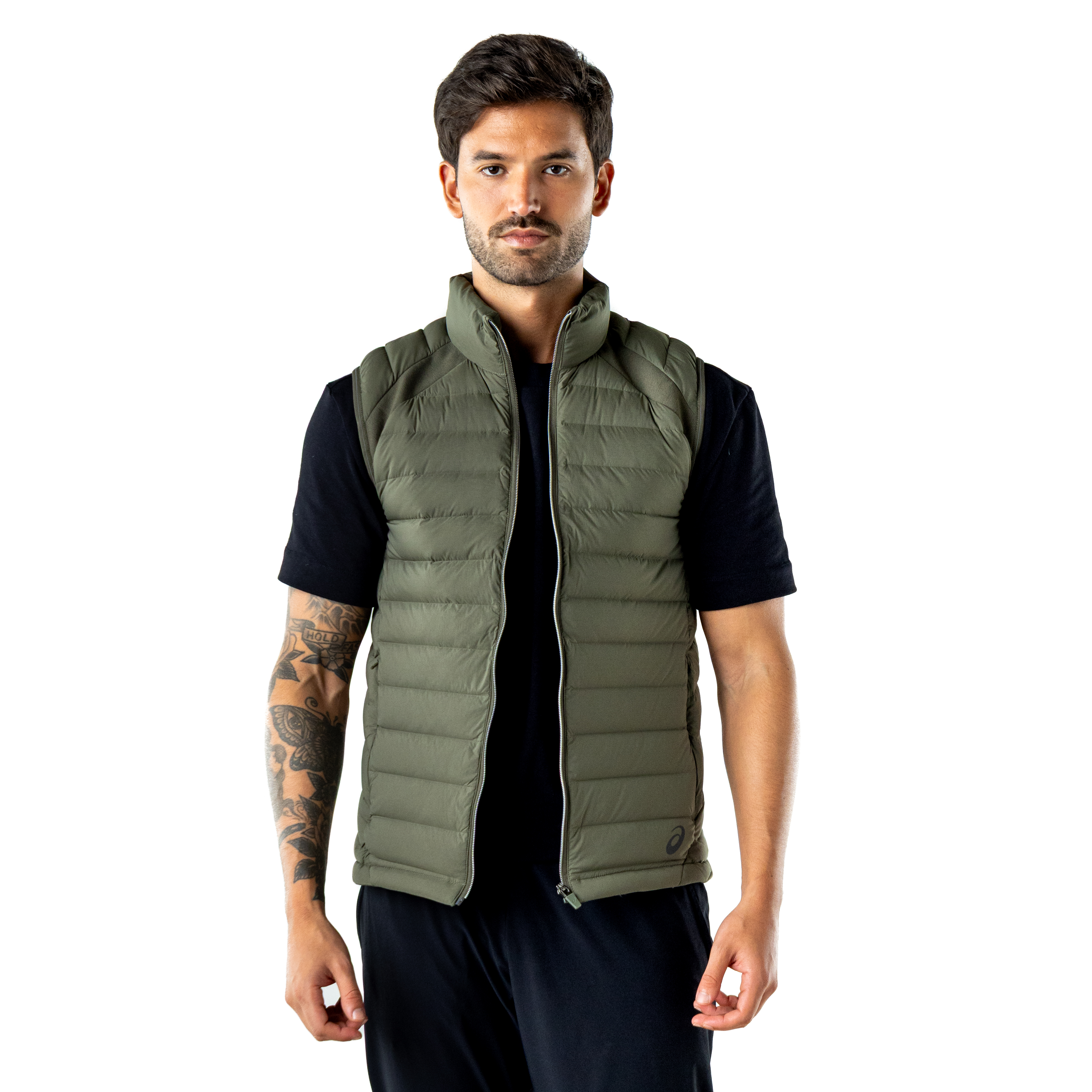Chaqueta ASICS Lightweight Down Vest - Sin Mangas - Masculino - Verde