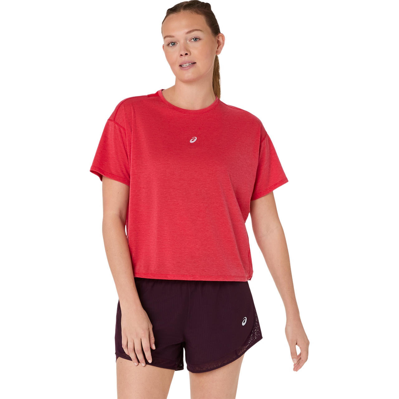 Polera ASICS Nagino Run SS Top - Manga corta - Femenino - Rojo