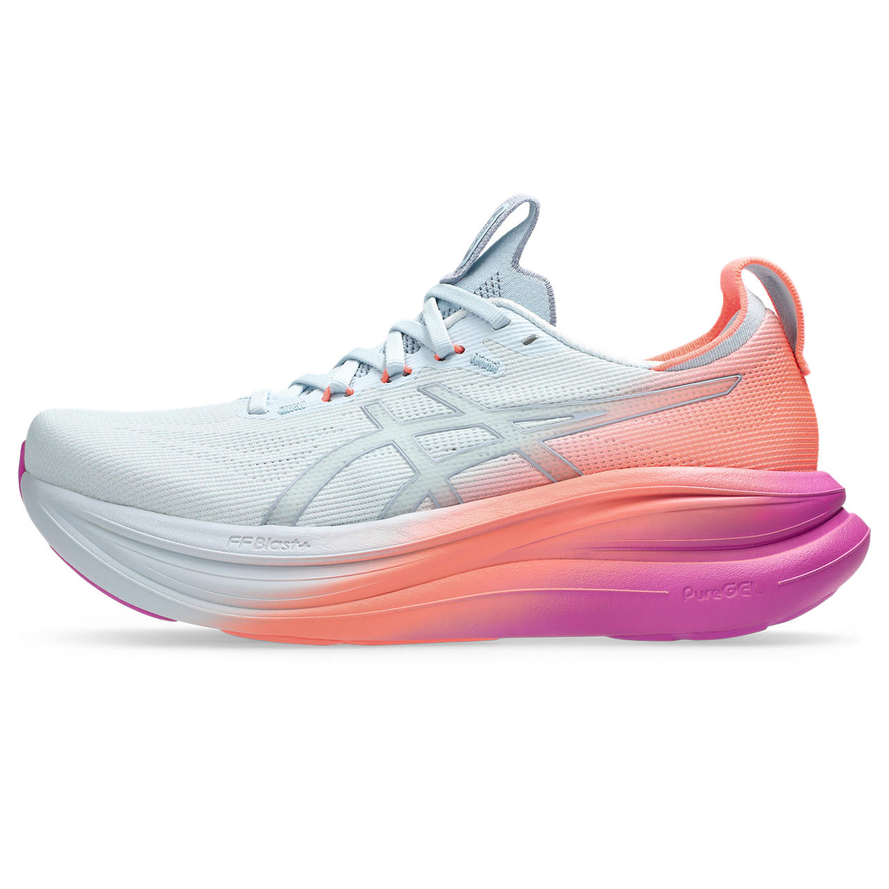 zapatillas ASICS GEL-Nimbus 28 Sunny Sizzle - Femenino - Celeste