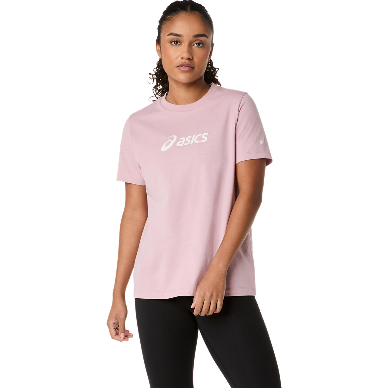 Polera ASICS Logo Tee - Manga corta - Femenino - Rosado